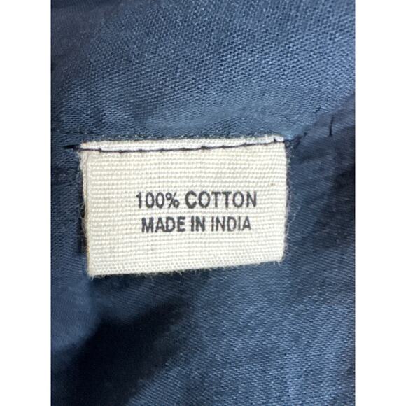 Holly Shae Catherine Woven Dress Navy Blue Pink Piping Maxi Dress Womens Large - Picture 7 of 12